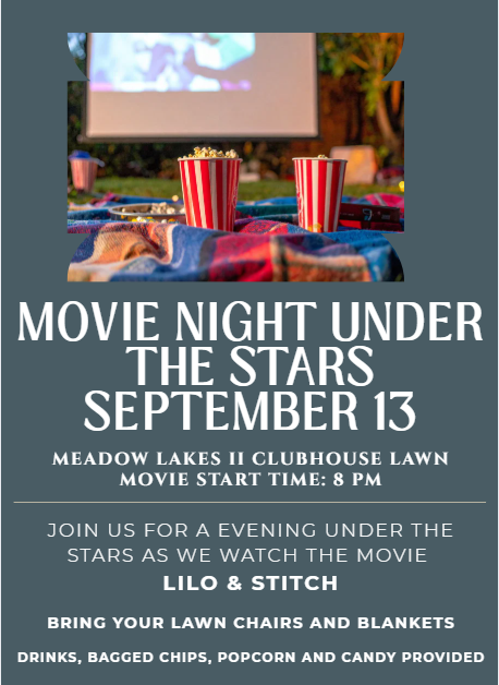 Movie Night Under the Stars - Sept 13th